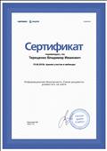 Сертификат участника вебинара по информационной безопасности: Какие документы разместить на сайте. 15.06.2018г.